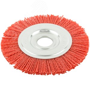 Корщетка-колесо нейлоновая, посадочный диаметр 22,2 мм, Профи 125 мм - фото 1