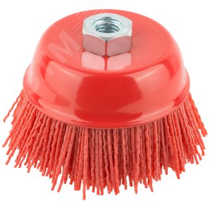Корщетка-чашка нейлоновая, гайка М14, Профи 100 мм - фото 1