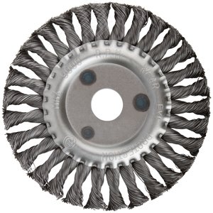 Кордщетка-колесо, посадочный диаметр 22.2 мм, стальная витая проволока 150 мм 39105 FIT - 2
