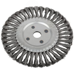 Кордщетка-колесо, посадочный диаметр 22.2 мм, стальная витая проволока 200 мм - фото 1