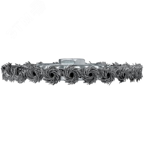 Кордщетка-колесо, гайка М14стальная,  витая проволока 125 мм - фото 4