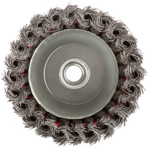 Кордщетка-чашка, гайка М14, стальная витая проволока 75 мм - фото 3