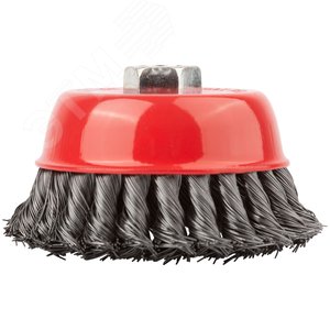 Кордщетка-чашка, гайка М14, стальная витая проволока 100 мм - фото 2