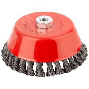 Кордщетка-чашка, гайка М14, стальная витая проволока 150 мм - фото 1