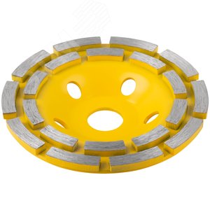 Диск алмазный шлифовальный, посадочный диаметр 22.2 мм, сегментный, двойной ряд 125 мм - фото 2