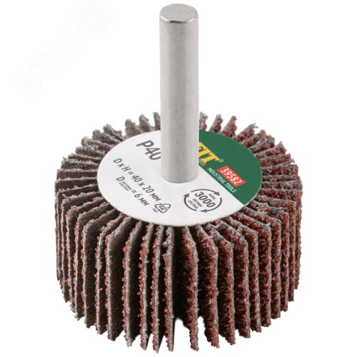 Изображение товара Диск лепестковый для дрели радиальный 40х20х6 мм Р 40 (шт)