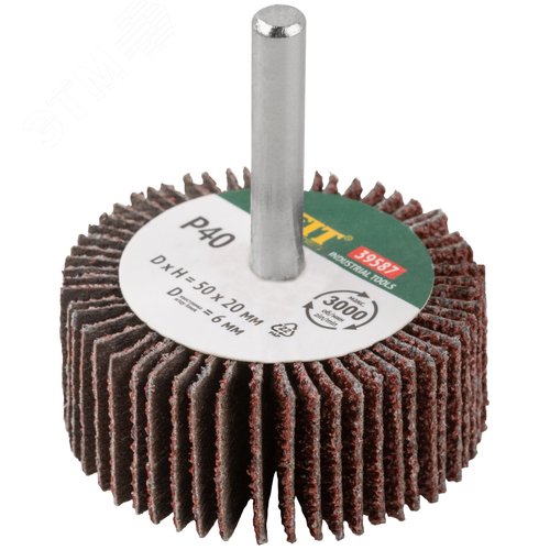 Диск лепестковый для дрели радиальный 50х20х6 мм Р 40 - фото 1