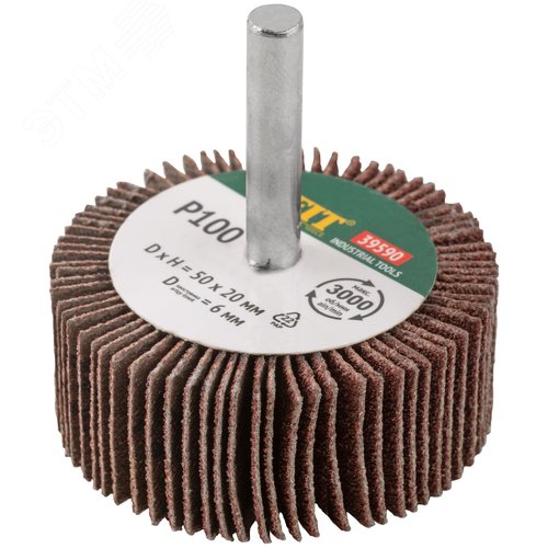 Изображение товара Диск лепестковый для дрели радиальный 50х20х6 мм Р 100 (шт)