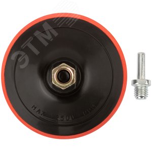 Диск полировочный тканевый, гайка М14 + переходник для дрели, 125х10 мм - фото 2