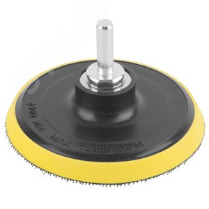 Диск шлифовальный с липучкой для АГШК, гайка М14 + переходник для дрели, 100x9 мм - фото 5