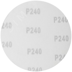 Круги шлифовальные сплошные (липучка), алюминий-оксидные, 125 мм, 5 шт Р 240 гибкая -14А - фото 2