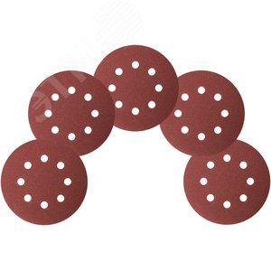 Круги шлифовальные с отверстиями (липучка), алюминий-оксидные, 125 мм, 5 шт Р 100 - фото 5