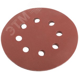 Круги шлифовальные с отверстиями (липучка), алюминий-оксидные, 125 мм, 5 шт Р 600 гибкая -14А - фото 2