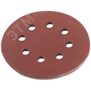 Круги шлифовальные с отверстиями (липучка), алюминий-оксидные, 125 мм, 5 шт Р 1000 гибкая -14А - фото 2