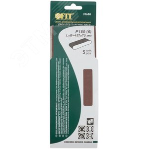 Ленты шлифовальные бесконечные, водостойкие, на тканевой основе, 5 шт, 75х457 мм Р 180 - фото 3