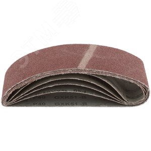 Ленты шлифовальные бесконечные, водостойкие, на тканевой основе, 5 шт, 75х533 мм Р 40 - фото 2