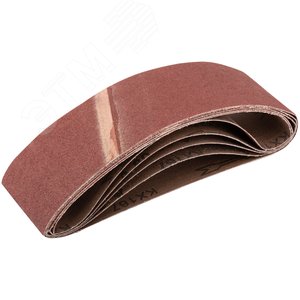 Ленты шлифовальные бесконечные, водостойкие, на тканевой основе, 5 шт, 75х533 мм Р 80 - фото 1