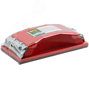 Держатель для наждачной бумаги пластиковый с металлическим прижимом, красный 160х85 мм 39711 FIT - 3
