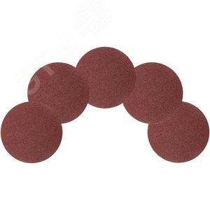 Круги шлифовальные сплошные (липучка), алюминий-оксидные, 150 мм, 5 шт Р 36 гибкая -14А - фото 5