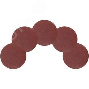Круги шлифовальные сплошные (липучка), алюминий-оксидные, 150 мм, 5 шт Р 40 гибкая -14А - фото 5