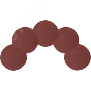 Круги шлифовальные сплошные (липучка), алюминий-оксидные, 150 мм, 5 шт Р 60 гибкая -14А - фото 5