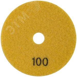Круг алмазный гибкий шлифовальный АГШК (липучка), влажное шлифование, 100 мм, Р 100 - фото 2