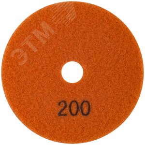 Круг алмазный гибкий шлифовальный АГШК (липучка), сухое шлифование, 100 мм, Р 200 - фото 2