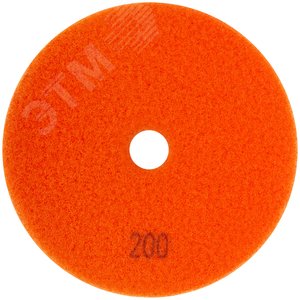 Круг алмазный гибкий шлифовальный АГШК (липучка), влажное шлифование, 125 мм, Р 200 - фото 2