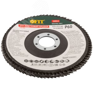 Круг лепестковый торцевой кальцинированный, 125 мм Р 60 - фото 2