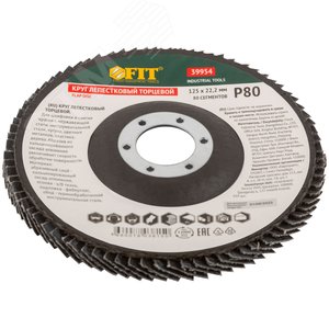 Круг лепестковый торцевой кальцинированный, 125 мм Р 80 - фото 2