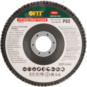 Круг лепестковый торцевой кальцинированный, 125 мм Р 80 - фото 3