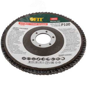 Круг лепестковый торцевой кальцинированный, 125 мм Р 100 - фото 2