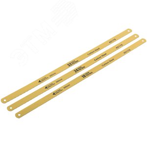 Полотна ножовочные по металлу односторонние 300   мм, набор 6 шт на подвесе (18ТPI+24ТPI+32ТPI) - фото 2