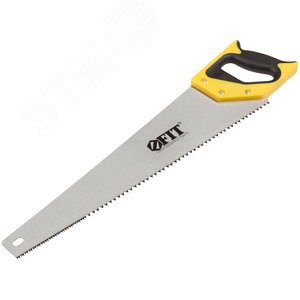 Ножовка по дереву, крупный кален.зуб 3 ТPI с запилом 7 ТPI, 2D заточка, пласт.прорезинен.ручка 500 мм - фото 2
