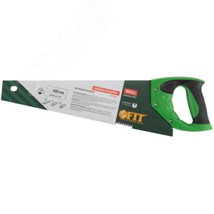 Ножовка по дереву, крупный каленый зуб 5 TPI, 2D заточка, пластиковая прорезиненная ручка 400 мм - фото 3