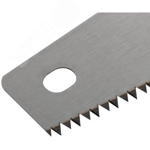 Ножовка по дереву, крупный каленый зуб 5 TPI, 2D заточка, пластиковая прорезиненная ручка 450 мм - фото 4