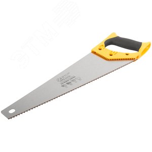 Ножовка по дереву, средний каленый зуб 7 ТPI, 2D заточка, пластиковая прорезиненная ручка 400 мм 40431 FIT - 2