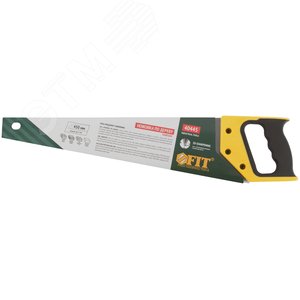 Ножовка по дереву, средний каленый зуб 7 ТPI, 3D заточка, пласт.прорезиненная ручка, Профи 450 мм - фото 3