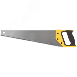 Ножовка по дереву, средний каленый зуб 7 ТPI, 3D заточка, пласт.прорезиненная ручка, Профи 450 мм - фото 6