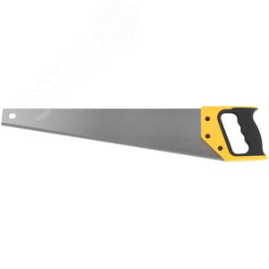 Ножовка по дереву, средний каленый зуб 7 ТPI, 3D заточка, пласт.прорезиненная ручка, Профи 500 мм - фото 5