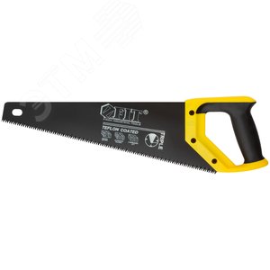 Изображение товара Ножовка по дереву, средн.кален.зуб 7 ТPI, 3D заточка, пласт.прорезинен.ручка, тефлон.покрытие 400 мм (шт)