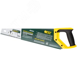 Ножовка по дереву, средн.кален.зуб 7 ТPI, 3D заточка, пласт.прорезинен.ручка, тефлон.покрытие 400 мм - фото 2