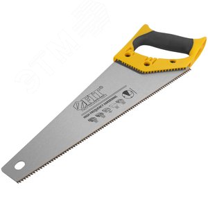 Ножовка по дереву, мелкий каленый зуб 13 ТPI, 3D заточка, пласт.прорезиненная ручка, Профи 350 мм - фото 2