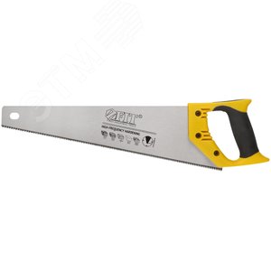 Ножовка по дереву, мелкий каленый зуб 13 ТPI, 3D заточка, пласт.прорезиненная ручка, Профи 400 мм - фото 1