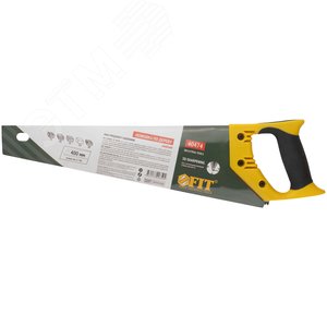 Ножовка по дереву, мелкий каленый зуб 13 ТPI, 3D заточка, пласт.прорезиненная ручка, Профи 400 мм - фото 3