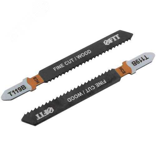 Полотна по дереву, HCS, фрезерованные, волнистые зубья, 91/67/2 мм (Т119В), 2 шт. - фото 2