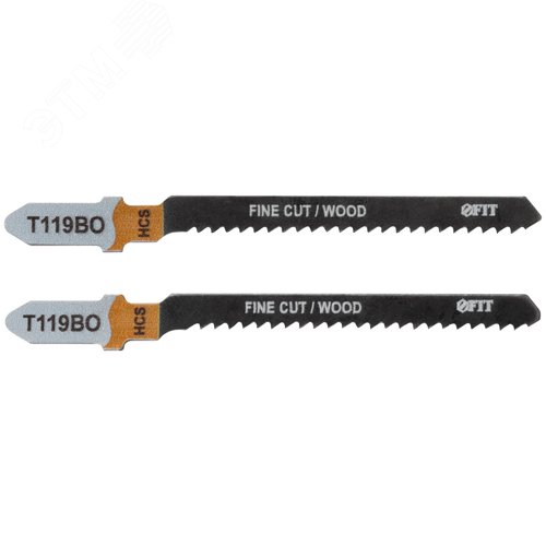Полотна по дереву, HCS, фрезерованные, волнистые зубья, 75/50/2 мм (Т119ВО), 2 шт. - фото 1