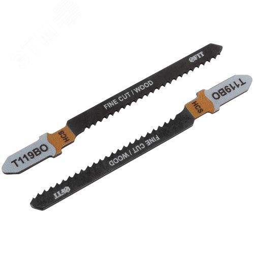 Полотна по дереву, HCS, фрезерованные, волнистые зубья, 75/50/2 мм (Т119ВО), 2 шт. - фото 2