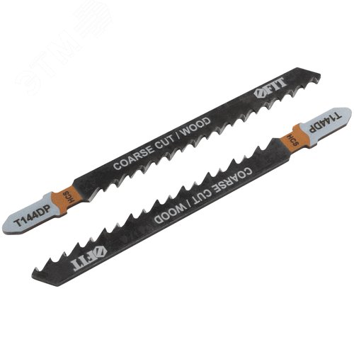 Полотна по дереву, HCS, разведенные, шлифованные зубья 100/74/4 мм (T144DP), 2 шт. - фото 2