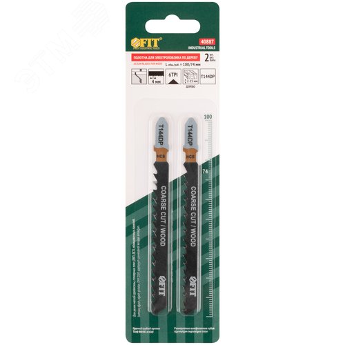 Полотна по дереву, HCS, разведенные, шлифованные зубья 100/74/4 мм (T144DP), 2 шт. - фото 3